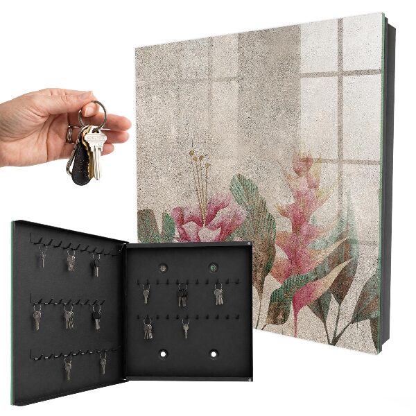 Caja para llaves con diseño de elegancia botánica