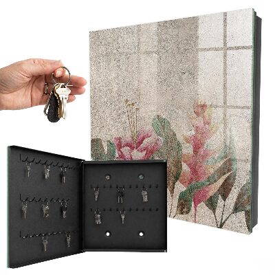 Caja para llaves con diseño de elegancia botánica