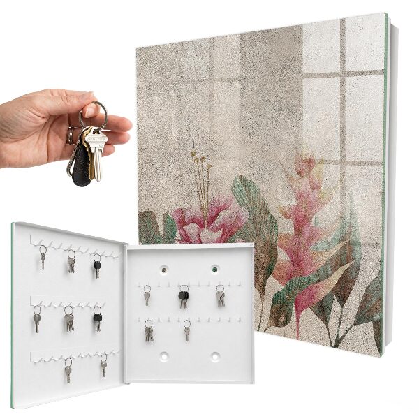 Caja para llaves con diseño de elegancia botánica