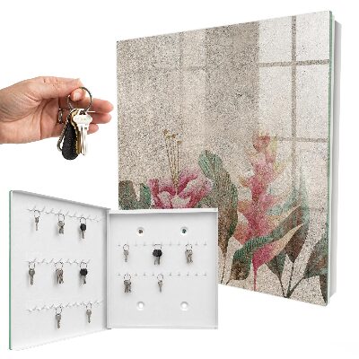Caja para llaves con diseño de elegancia botánica
