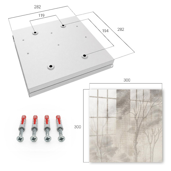 Armario para llaves con diseño de bosque etéreo