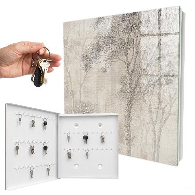 Armario para llaves con diseño de bosque etéreo