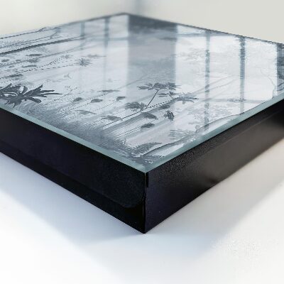 Caja para llaves diseño de bosque brumoso