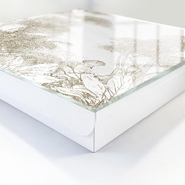 Caja para llaves con diseño de patrón tropical