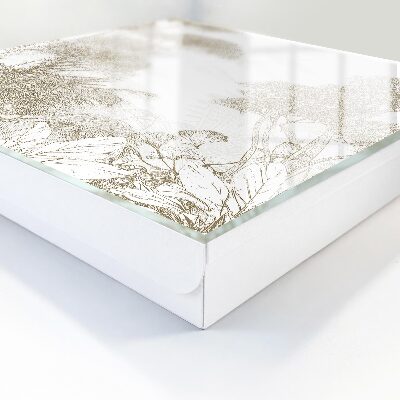 Caja para llaves con diseño de patrón tropical