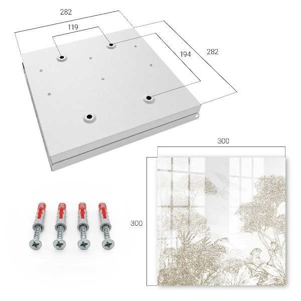 Caja para llaves con diseño de patrón tropical