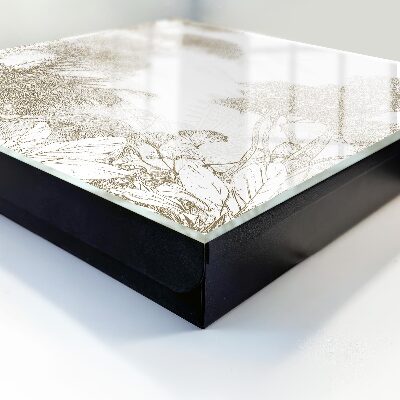 Caja para llaves con diseño de patrón tropical