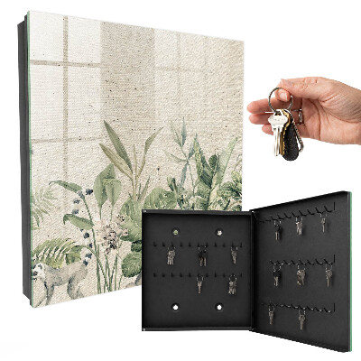 Armario para llaves con diseño de naturaleza tropical