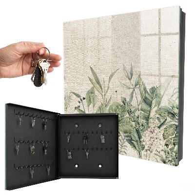Armario para llaves con diseño de naturaleza tropical