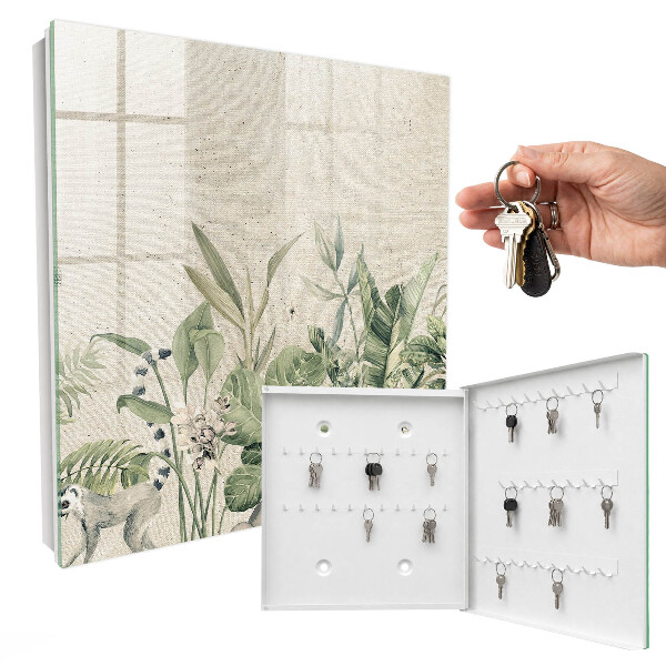 Armario para llaves con diseño de naturaleza tropical