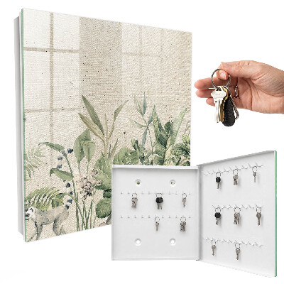 Armario para llaves con diseño de naturaleza tropical