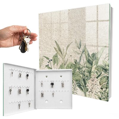 Armario para llaves con diseño de naturaleza tropical