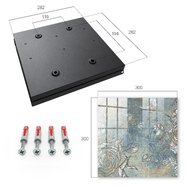 Caja para llaves con estampado floral