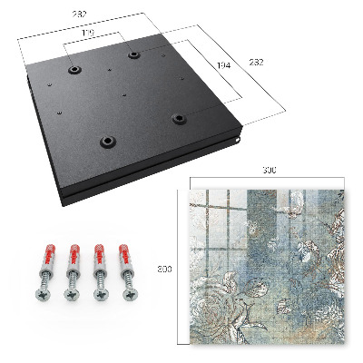Caja para llaves con estampado floral