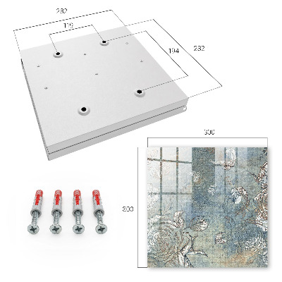 Caja para llaves con estampado floral