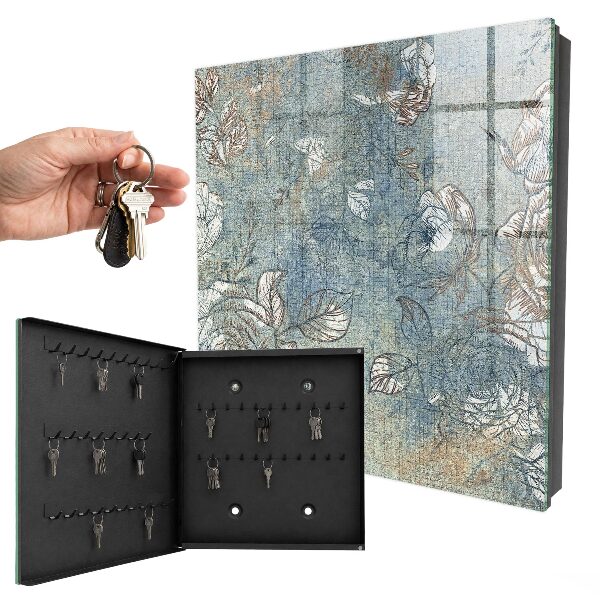 Caja para llaves con estampado floral