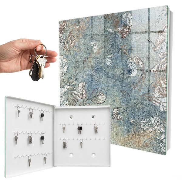 Caja para llaves con estampado floral