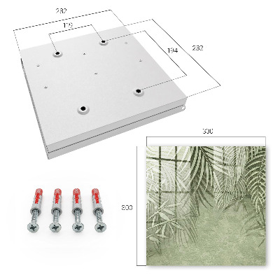 Armario para colgar llaves con diseño de patrón tropical
