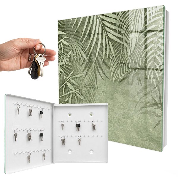 Armario para colgar llaves con diseño de patrón tropical