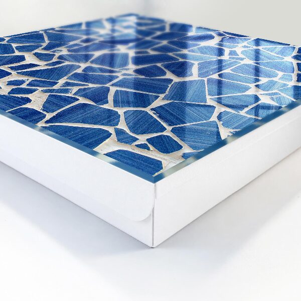 Caja para llaves diseño mosaico azul
