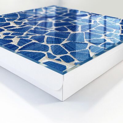 Caja para llaves diseño mosaico azul