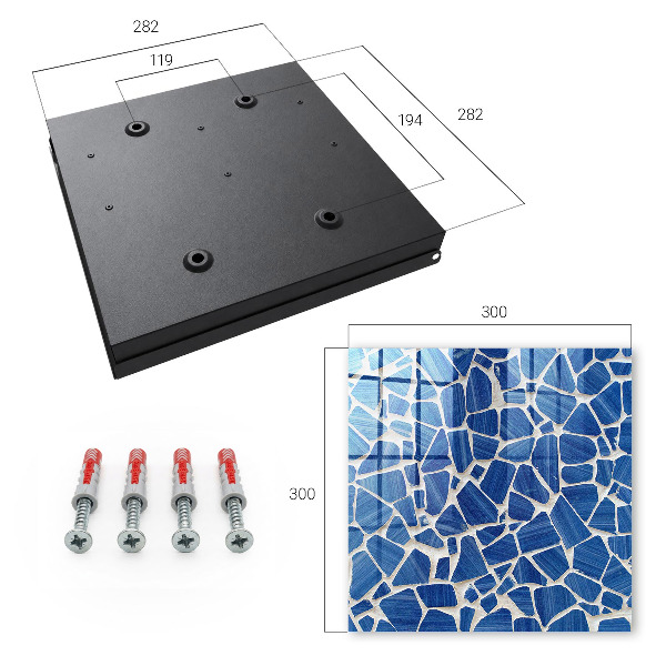 Caja para llaves diseño mosaico azul