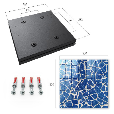Caja para llaves diseño mosaico azul