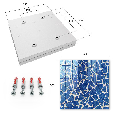 Caja para llaves diseño mosaico azul