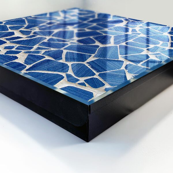 Caja para llaves diseño mosaico azul