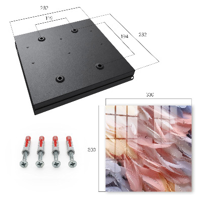 Caja para llaves en tonos pastel con diseño de plumas