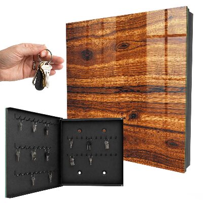 Armario para llaves con acabado de textura de madera