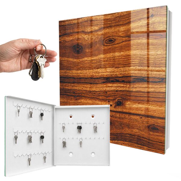 Armario para llaves con acabado de textura de madera