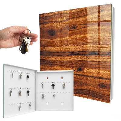Armario para llaves con acabado de textura de madera