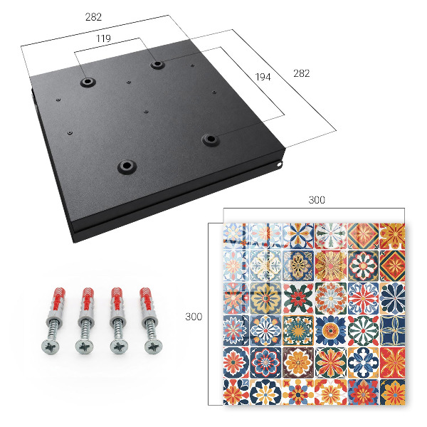 Armario para llaves con diseño de azulejos coloridos