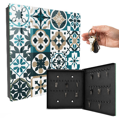 Caja para llaves con diseño de azulejos marroquíes