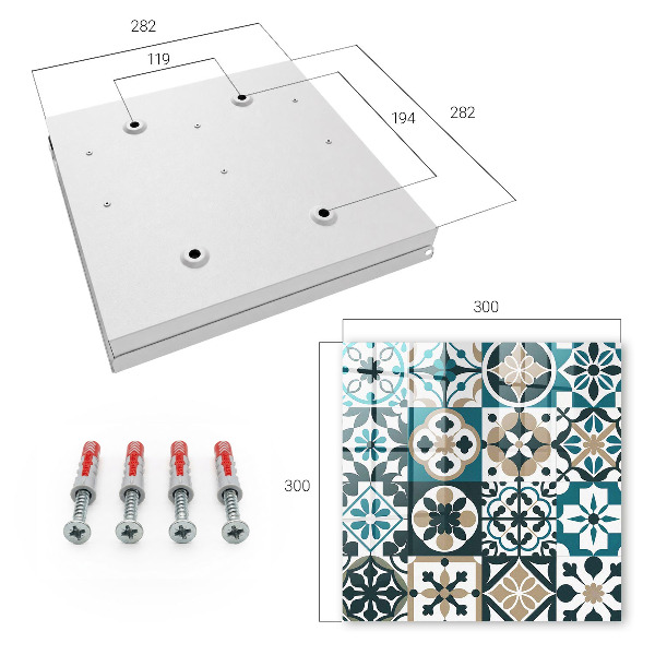 Caja para llaves con diseño de azulejos marroquíes