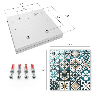 Caja para llaves con diseño de azulejos marroquíes