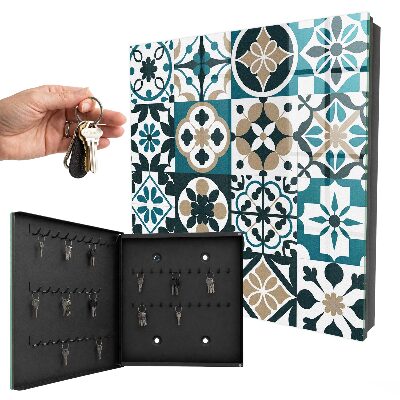 Caja para llaves con diseño de azulejos marroquíes