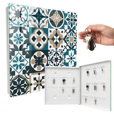 Caja para llaves con diseño de azulejos marroquíes