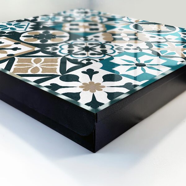 Caja para llaves con diseño de azulejos marroquíes