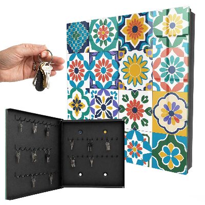 Armario para llaves con diseño de estampados florales