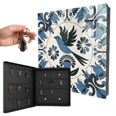 Armario para llaves diseño de pájaro azul