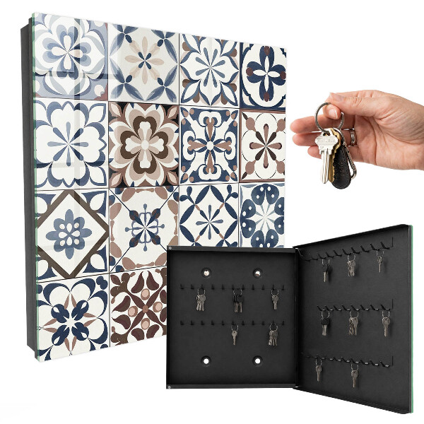 Caja para llaves con diseño de mosaico arabesco