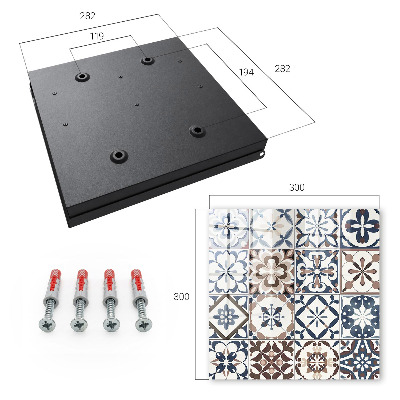 Caja para llaves con diseño de mosaico arabesco