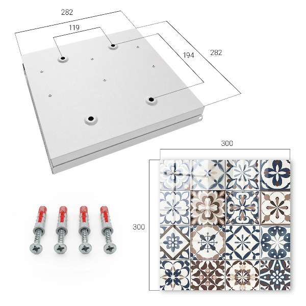 Caja para llaves con diseño de mosaico arabesco