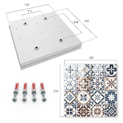 Caja para llaves con diseño de mosaico arabesco
