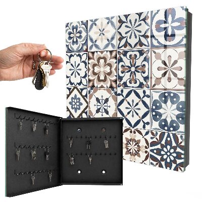 Caja para llaves con diseño de mosaico arabesco