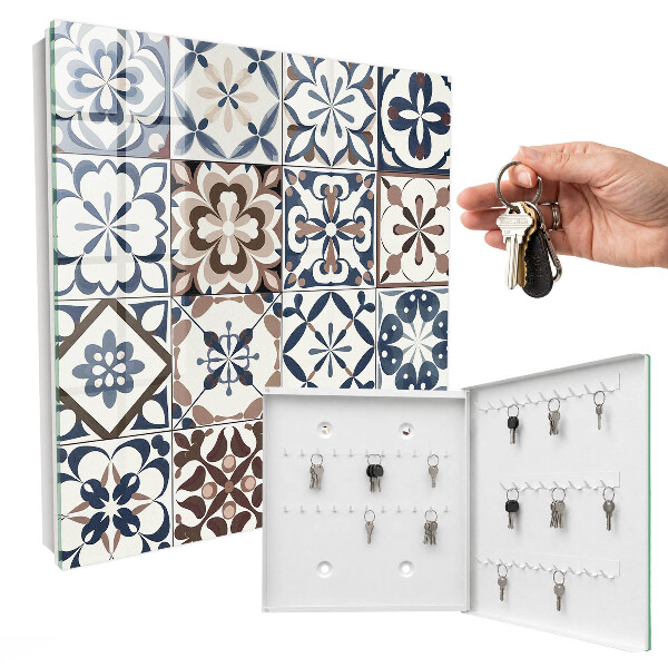 Caja para llaves con diseño de mosaico arabesco