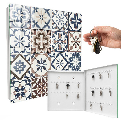 Caja para llaves con diseño de mosaico arabesco