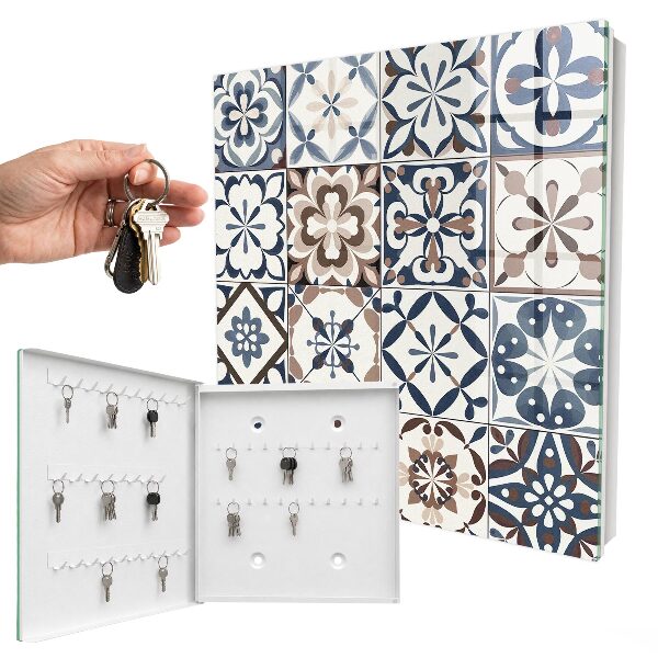 Caja para llaves con diseño de mosaico arabesco